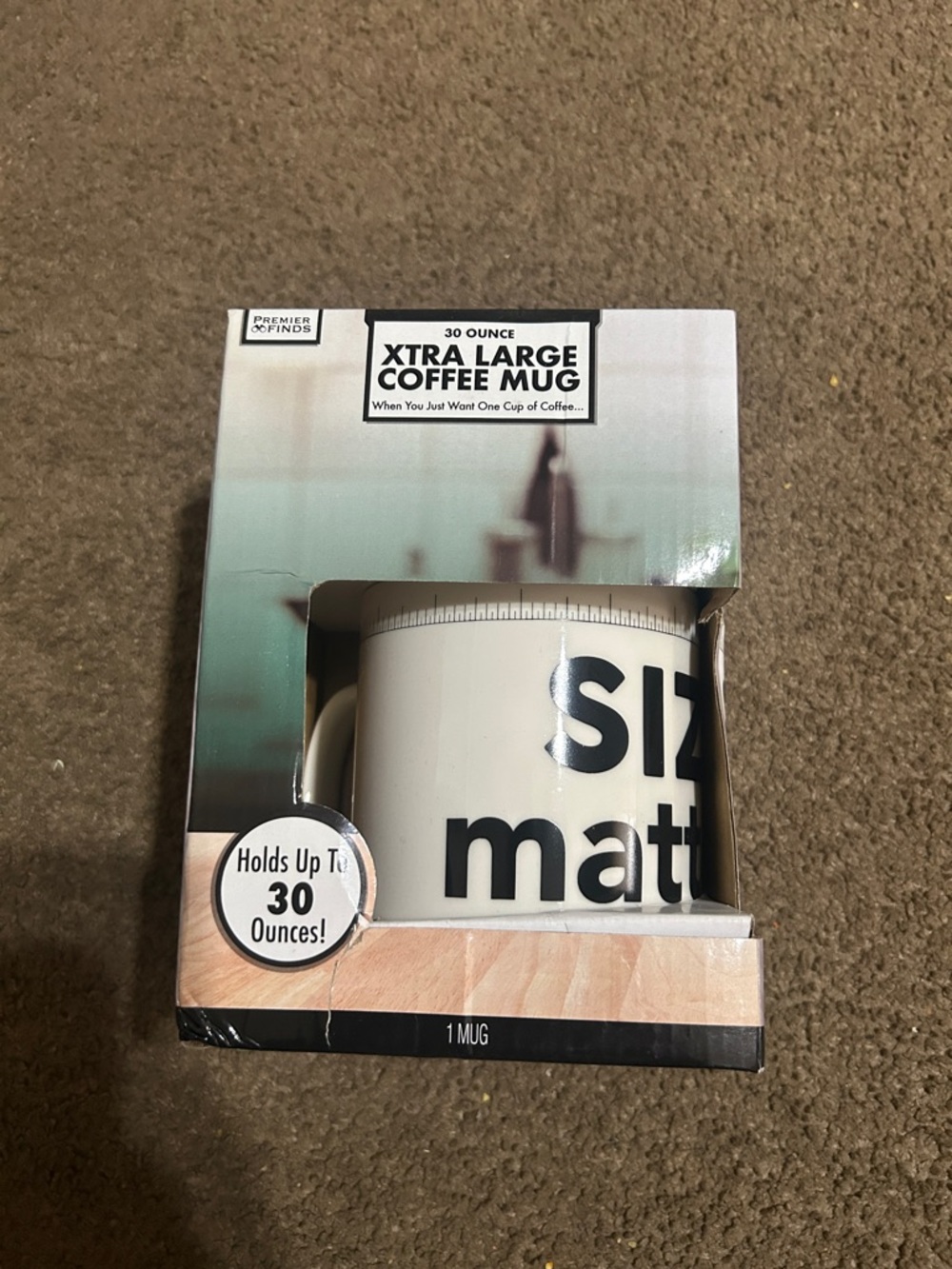 Xtra Large Coffee Mug - Cream and Black